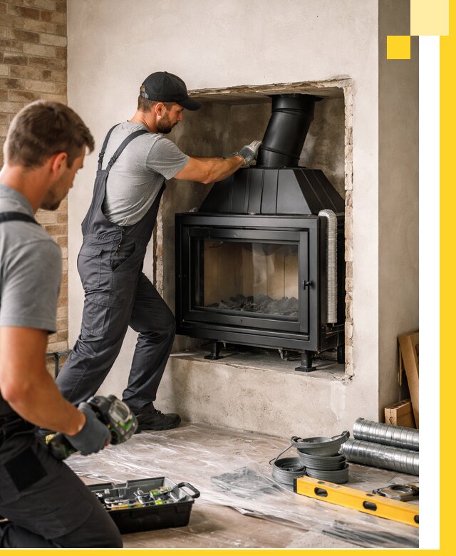 Установка каминных топок в Калининграде: монтаж, подключение