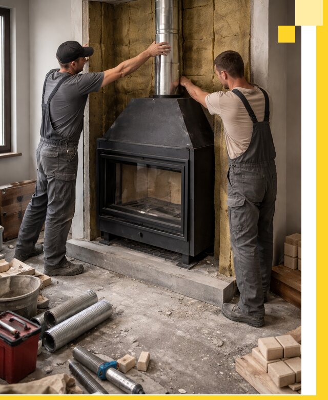 Изготовление и монтаж закрытых каминов в Калининграде под ключ