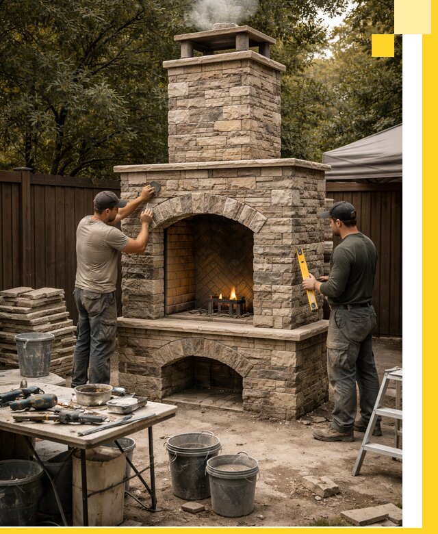 Проектирование и установка уличных каминов в Калининграде