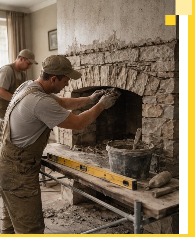 Изготовление каминов под ключ в Калининграде, монтаж и отделка