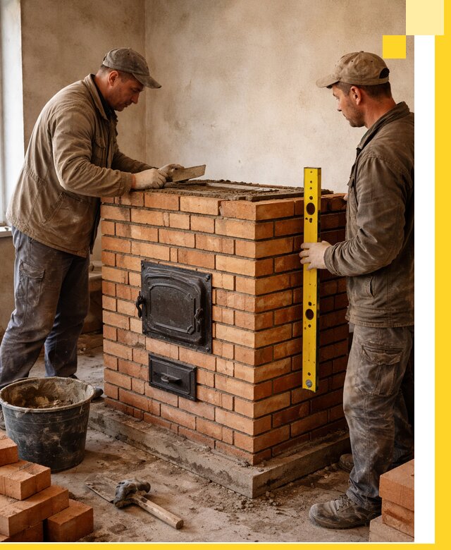 Отопительные печи под ключ в Калининграде, установка и сборка