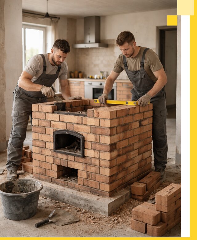 Установка и монтаж печей в частном доме в Калининграде под ключ