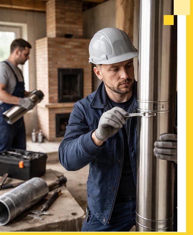 Профессиональный монтаж дымоходов для печей в Калининграде