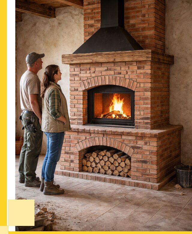 Печи камины из кирпича в Калининграде от 121416 р. | ЭриданКлн