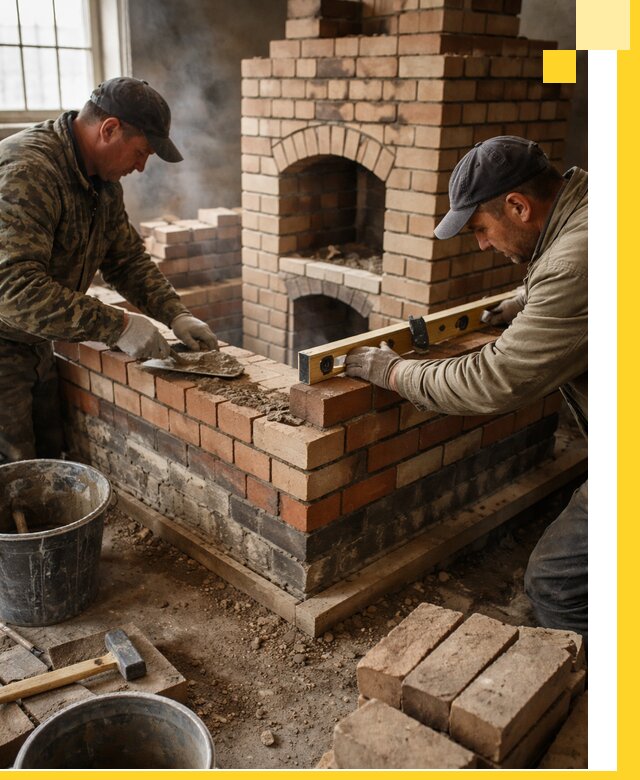 Изготовление и монтаж печей и каминов из кирпича в Калининграде