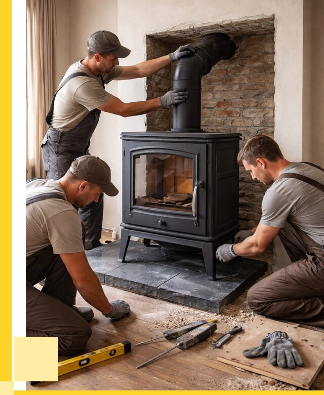 Монтаж печи камина в частном доме в Калининграде от 25295 р. | ЭриданКлн