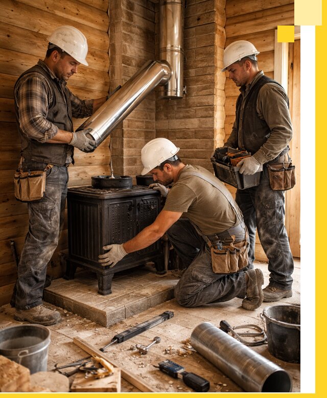 Профессиональный монтаж банных печей и дымоходов в Калининграде