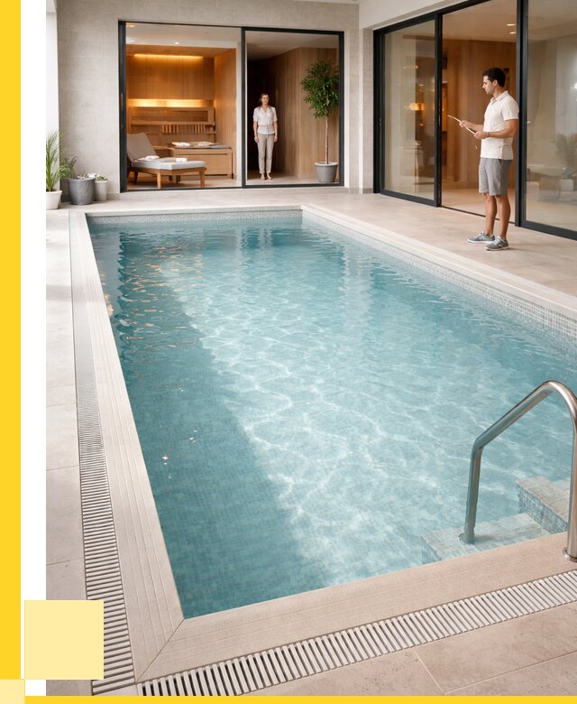 Отделка бассейна пленкой ПВХ в Калининграде от 3541 р. - ЭриданКлн