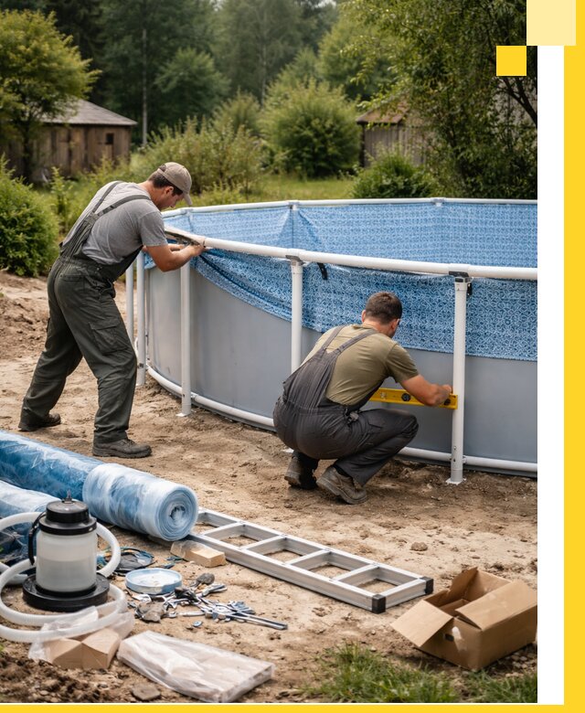 Установка и монтаж каркасных бассейнов в Калининграде под ключ