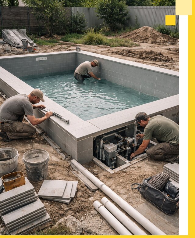 Строительство и монтаж бассейнов для дачи под ключ в Калининграде