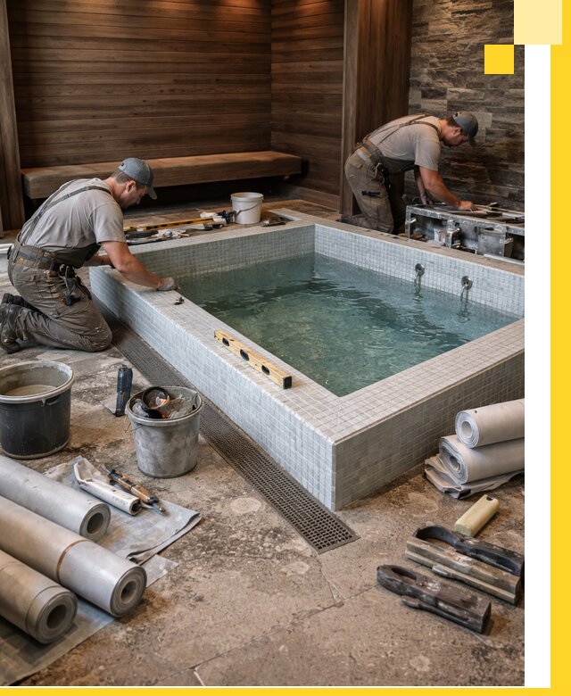 Установка и строительство бассейнов для сауны в Калининграде