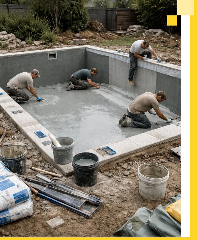 Изготовление и монтаж чаши бассейна под ключ в Калининграде