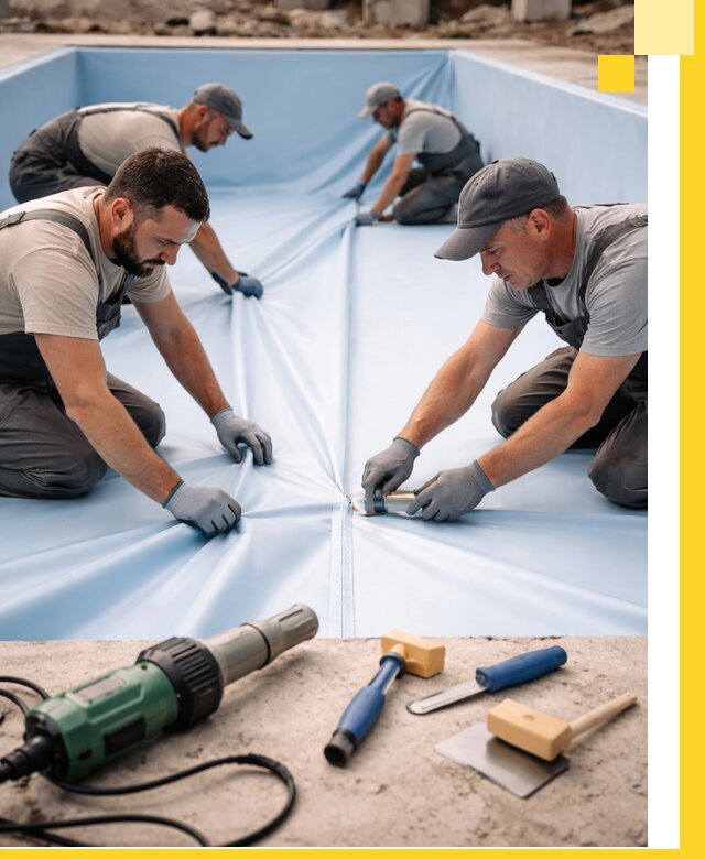 ПВХ пленка для бассейнов с монтажом и гарантией в Калининграде