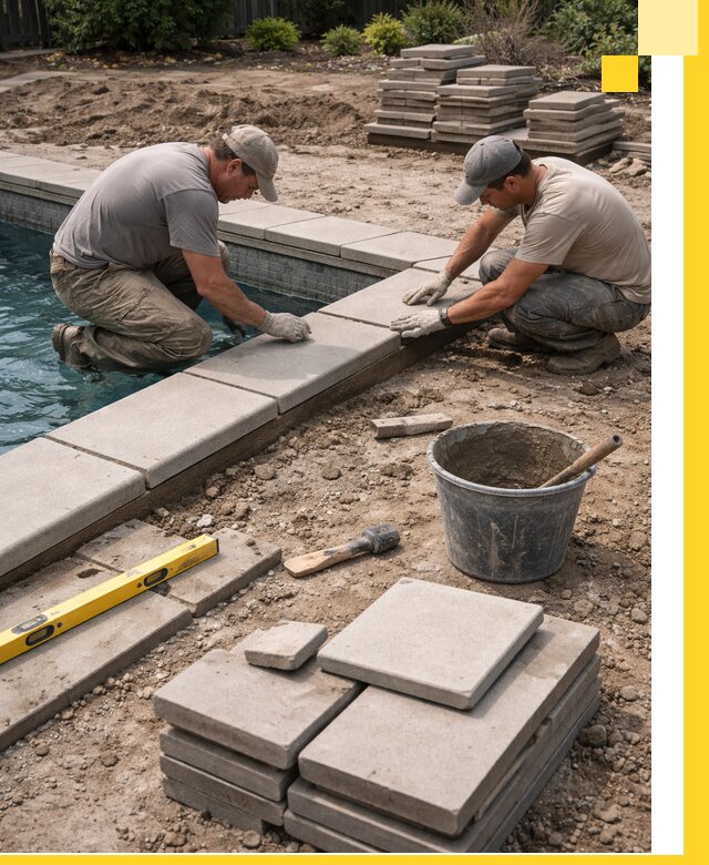 Установка и изготовление копингового камня для бассейнов в Калининграде