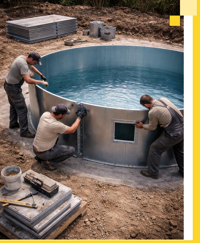 Круглые бассейны под ключ в Калининграде проектирование и монтаж