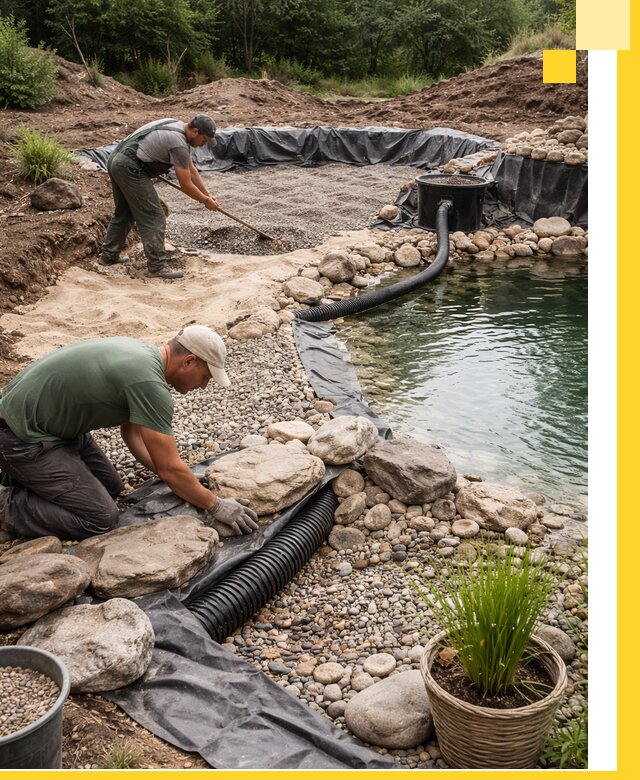 Строительство природных бассейнов и озер в Калининграде под ключ