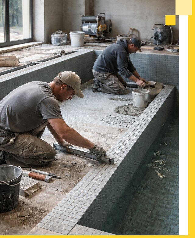 Строительство бассейна в частном доме в Калининграде под ключ