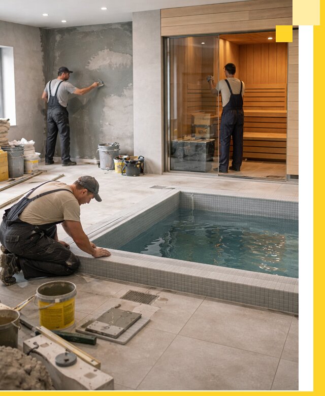 Проектирование и строительство сауны с бассейном в Калининграде