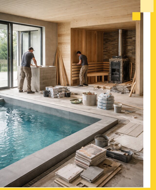 Проектирование и строительство бань с бассейном в Калининграде