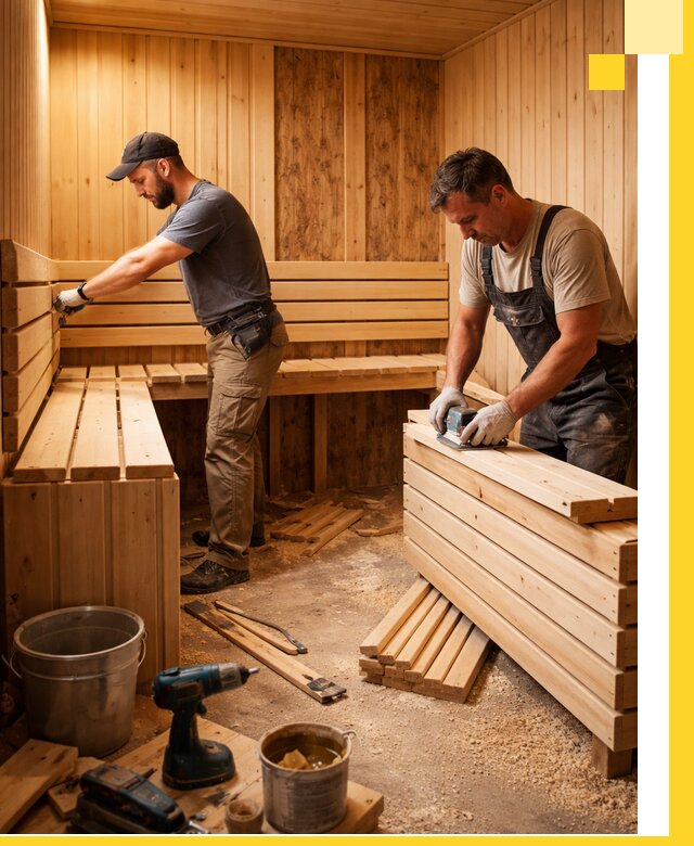 Профессиональный комплексный ремонт саун под ключ в Калининграде