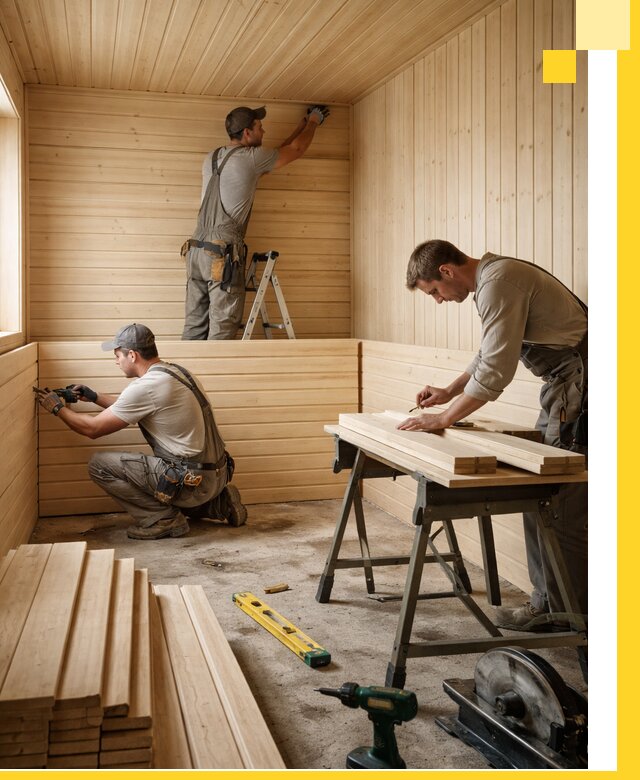 Обшивка саун в Калининграде из натуральной древесины под ключ