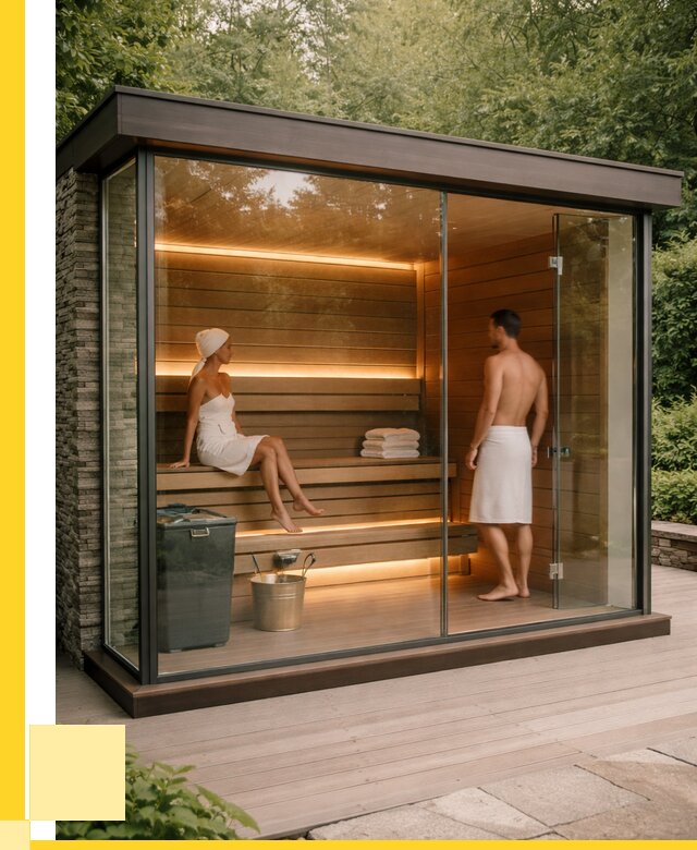 Сауна стеклянная и двери для сауны в Калининграде от 252950 р. | ЭриданКлн