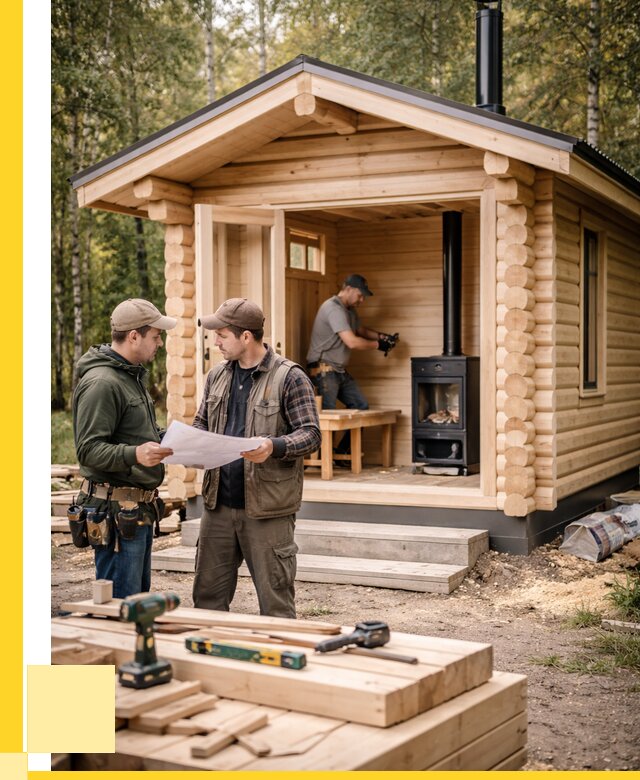 Монтаж бань под ключ в Калининграде — от 202360 р. | ЭриданКлн