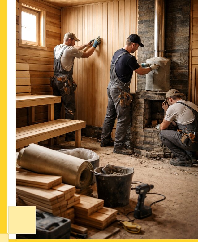 Ремонт бань под ключ в Калининграде от 45531 р. | ЭриданКлн