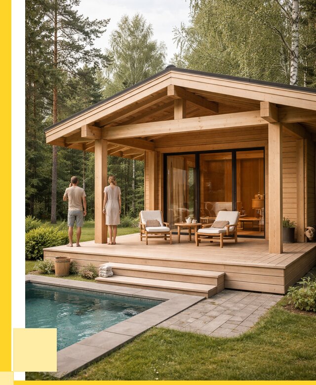 Бани с террасой под ключ в Калининграде от 607080 р. | ЭриданКлн