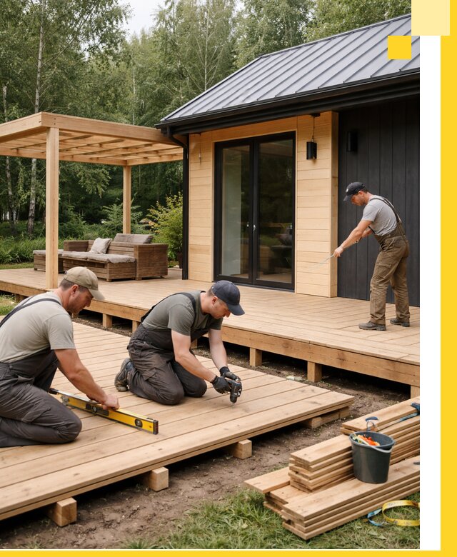 Строительство бань с террасой и бассейном под ключ в Калининграде