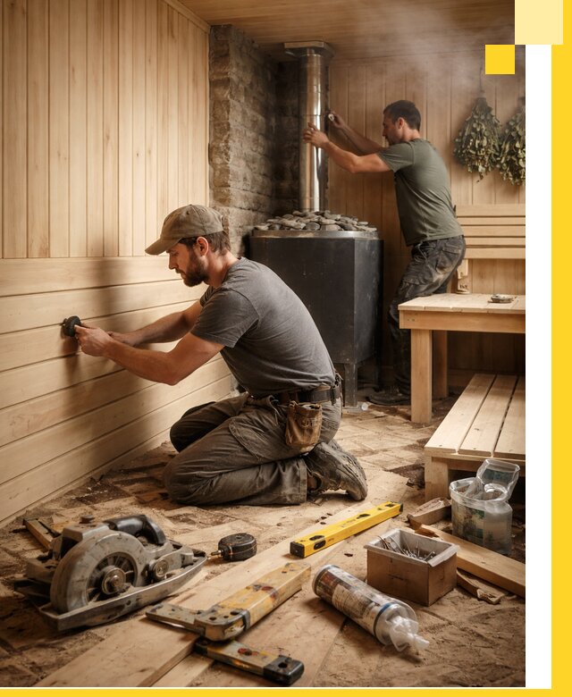 Полное строительство и оснащение парных под ключ в Калининграде