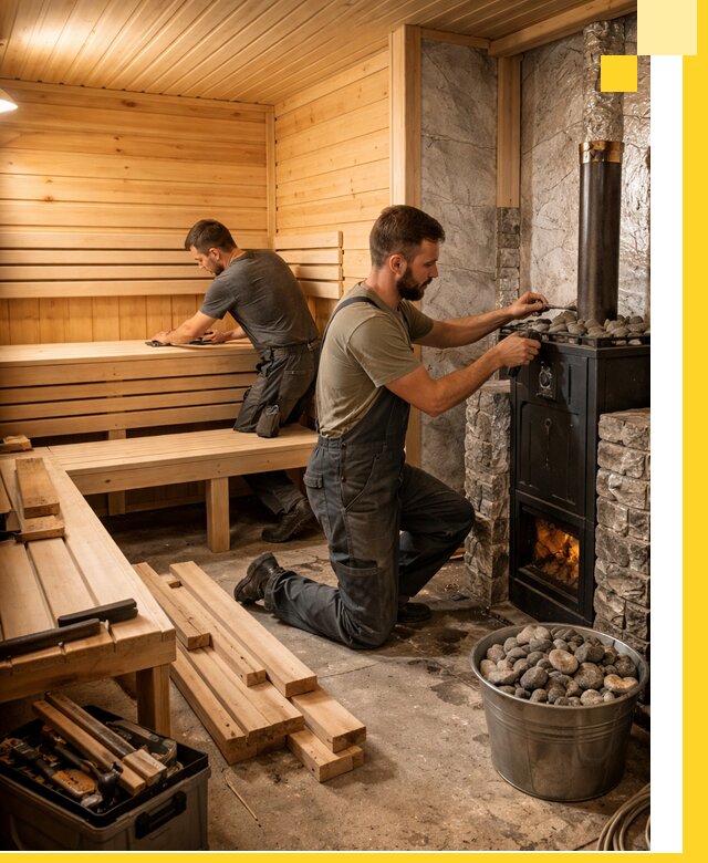 Дизайн и строительство интерьеров бань под ключ в Калининграде