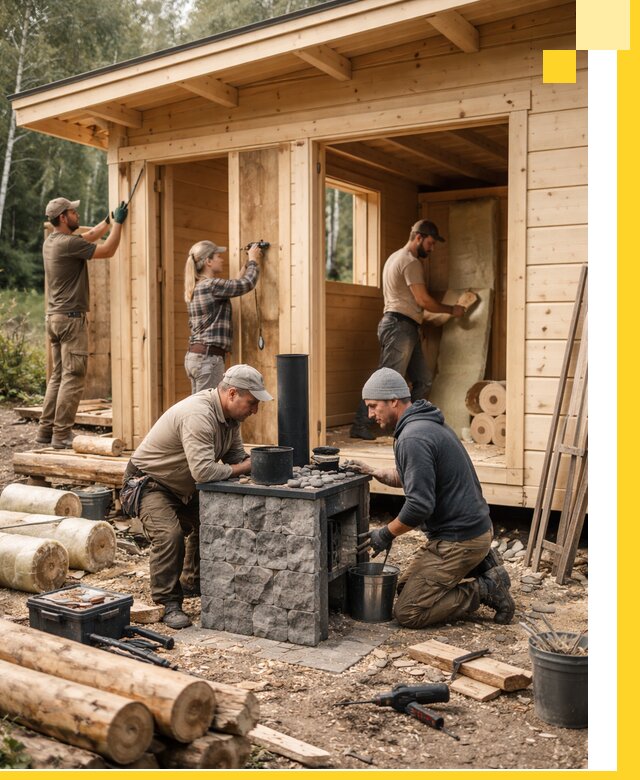 Купить баню под ключ в Калининграде строительство монтаж отделка