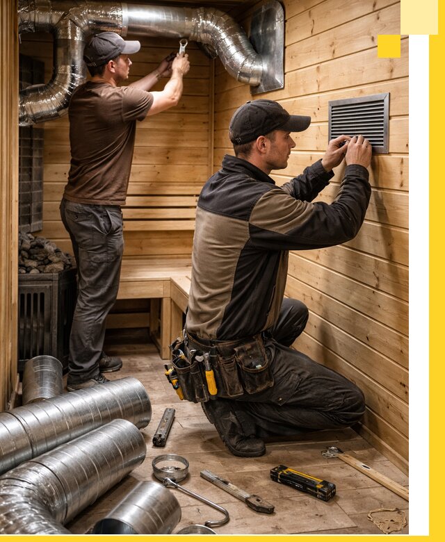 Проектирование и монтаж вентиляции бани в Калининграде под ключ