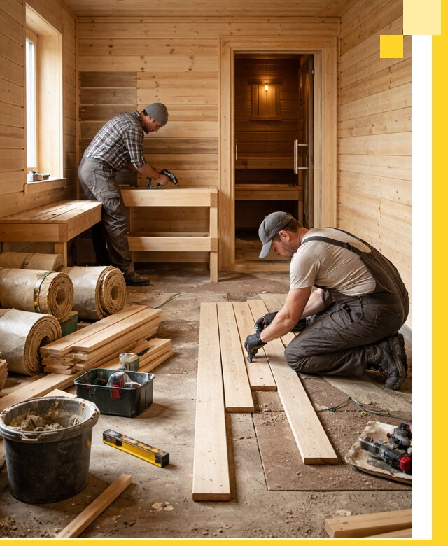 Индивидуальный проект бани с комнатой отдыха под ключ в Калининграде