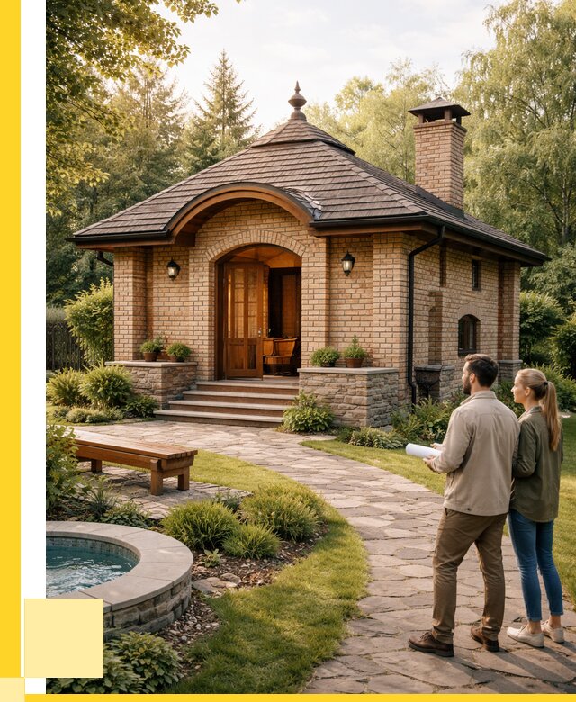 Проект кирпичной бани в Калининграде от 30354 р. | ЭриданКлн