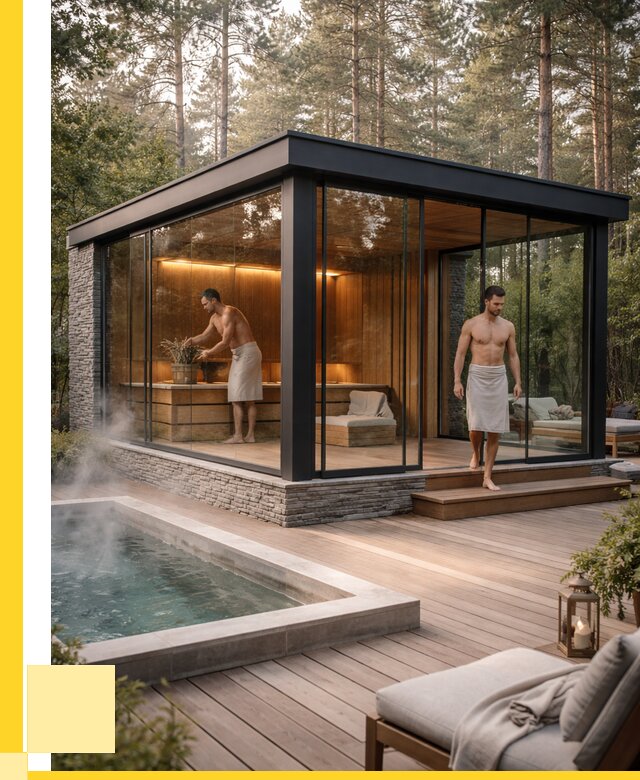 Стеклянные бани и двери в Калининграде от 455310 р. | ЭриданКлн