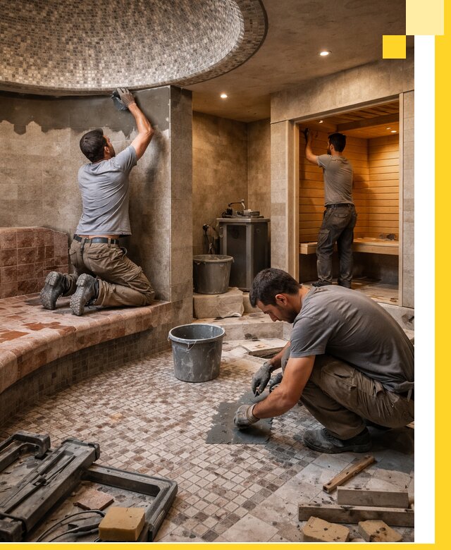 Проект и строительство хамама бани и сауны под ключ в Калининграде