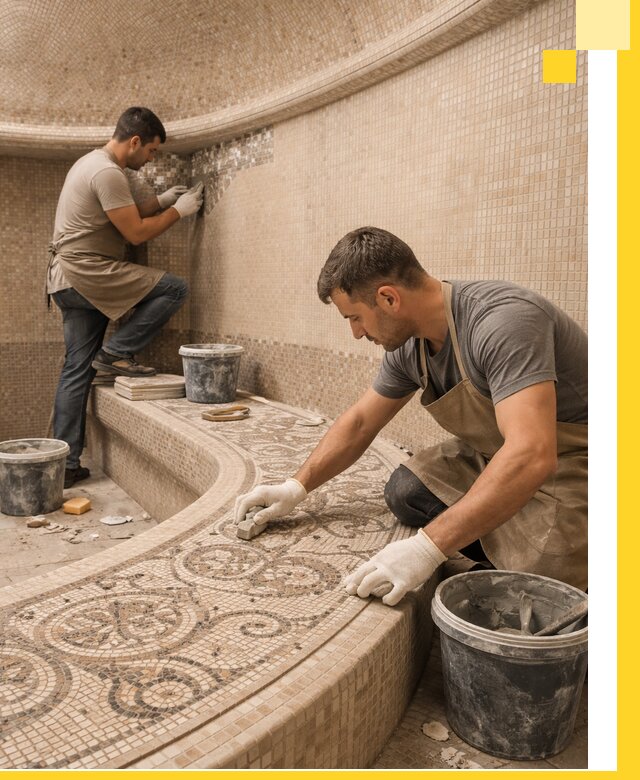 Плитка для хамама в Калининграде, укладка, подбор и поставка