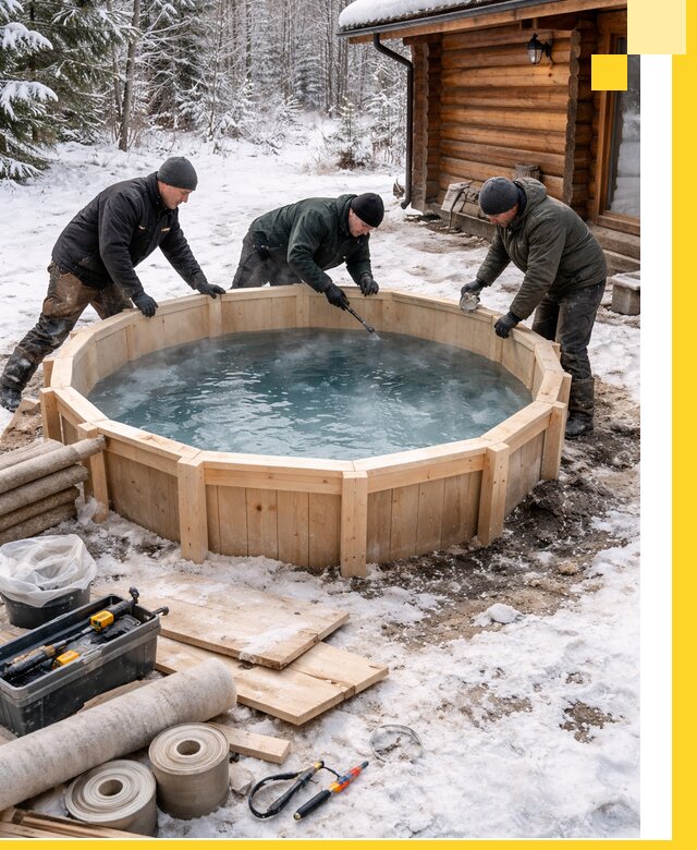 Изготовление и установка ледяных купелей под ключ в Калининграде