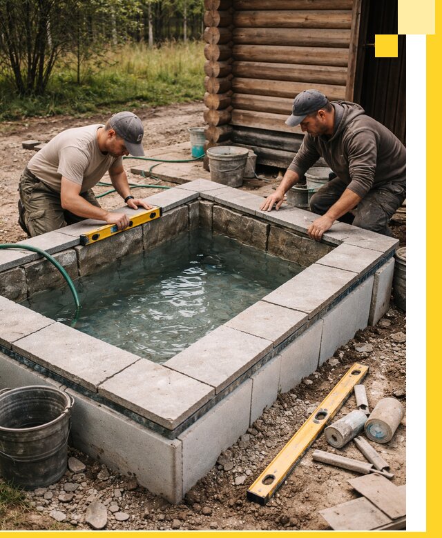 Изготовление и установка холодных купелей под ключ в Калининграде